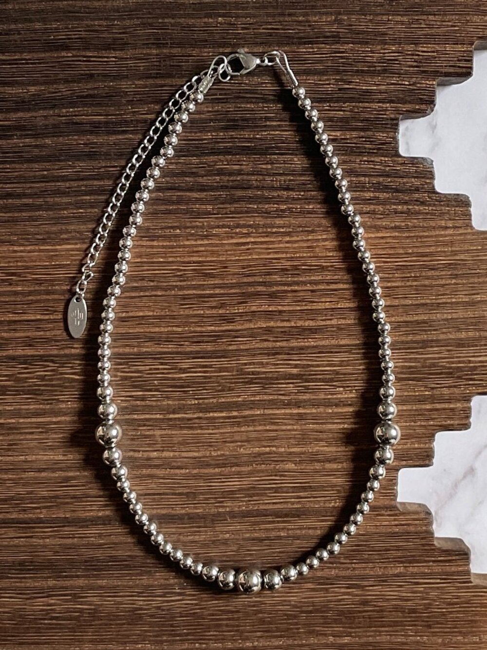 Handmade Western Pearl Graduated Choker Necklace 14 inch
